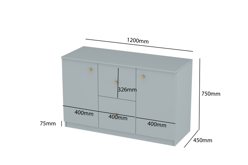 LittleBird Chest of Drawer S7 in Grey