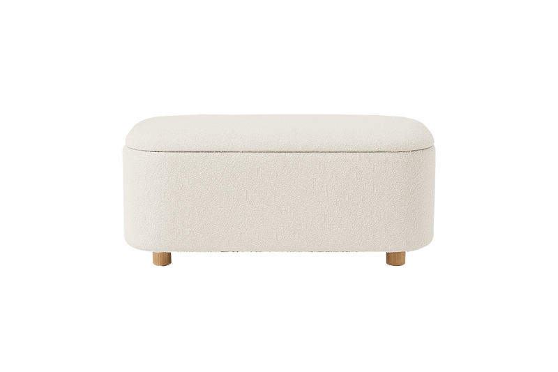 Pebble Bouclé Storage Bench