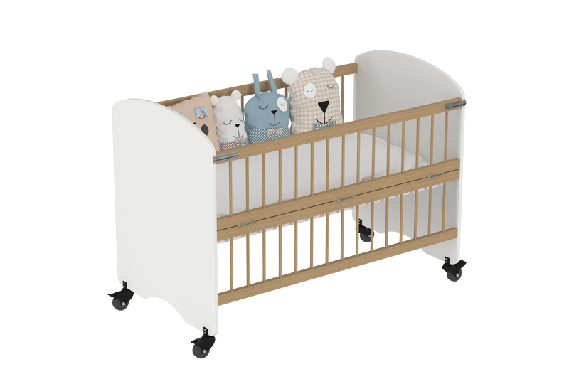 Feather Crib with Folding Sides