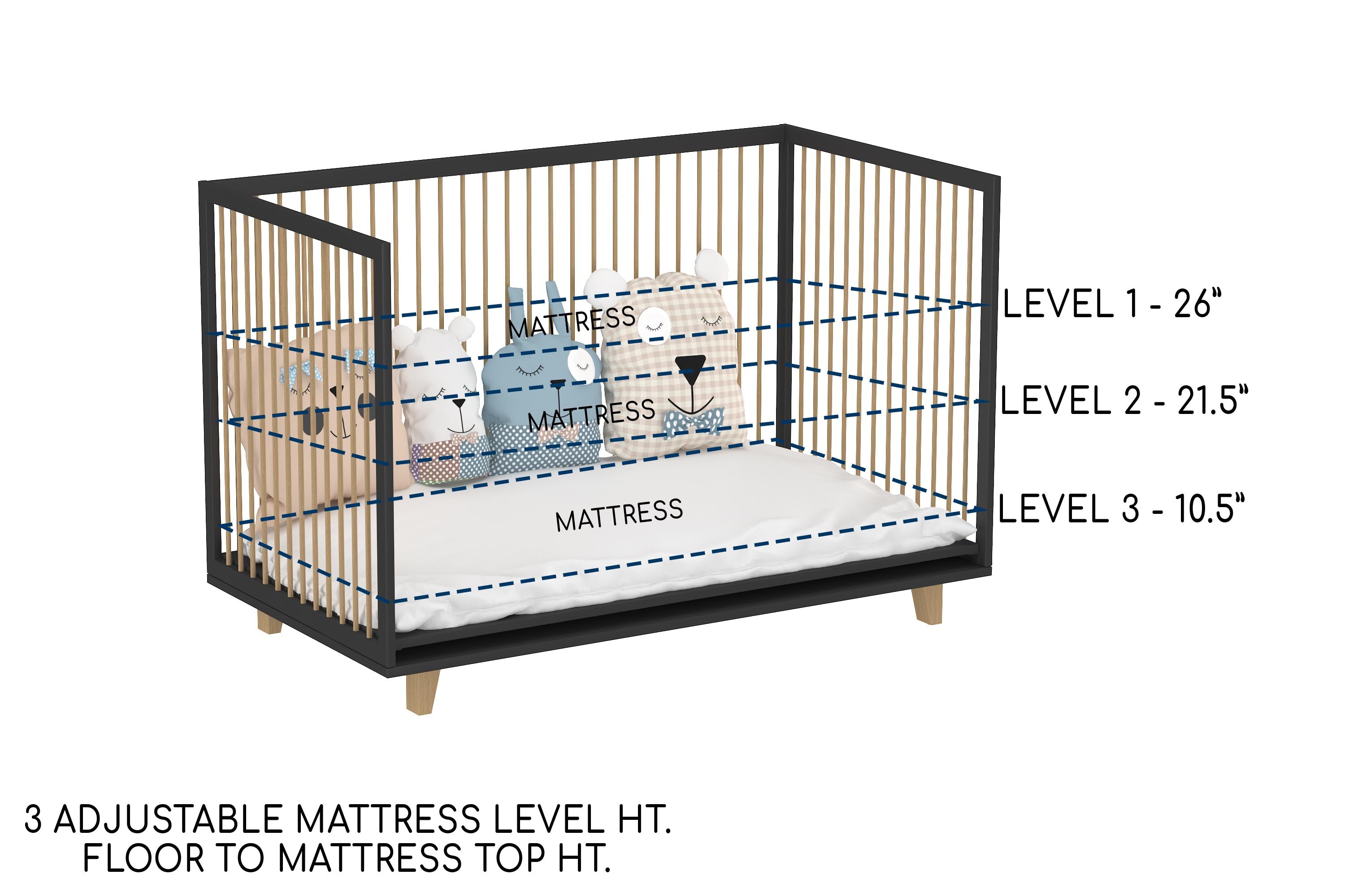 5 in 1 Amour Co Sleeping Crib