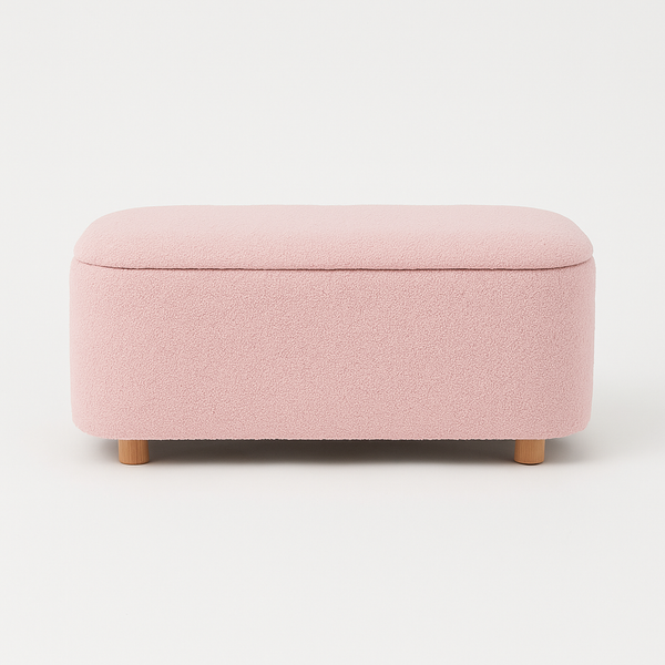 Pebble Bouclé Storage Bench