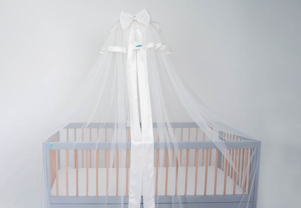 Crib Canopy with Bow Accent