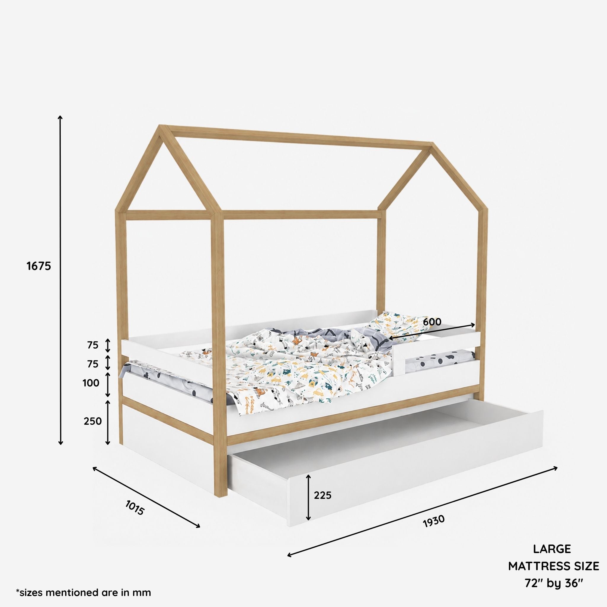 Hut Bed with Storage B3