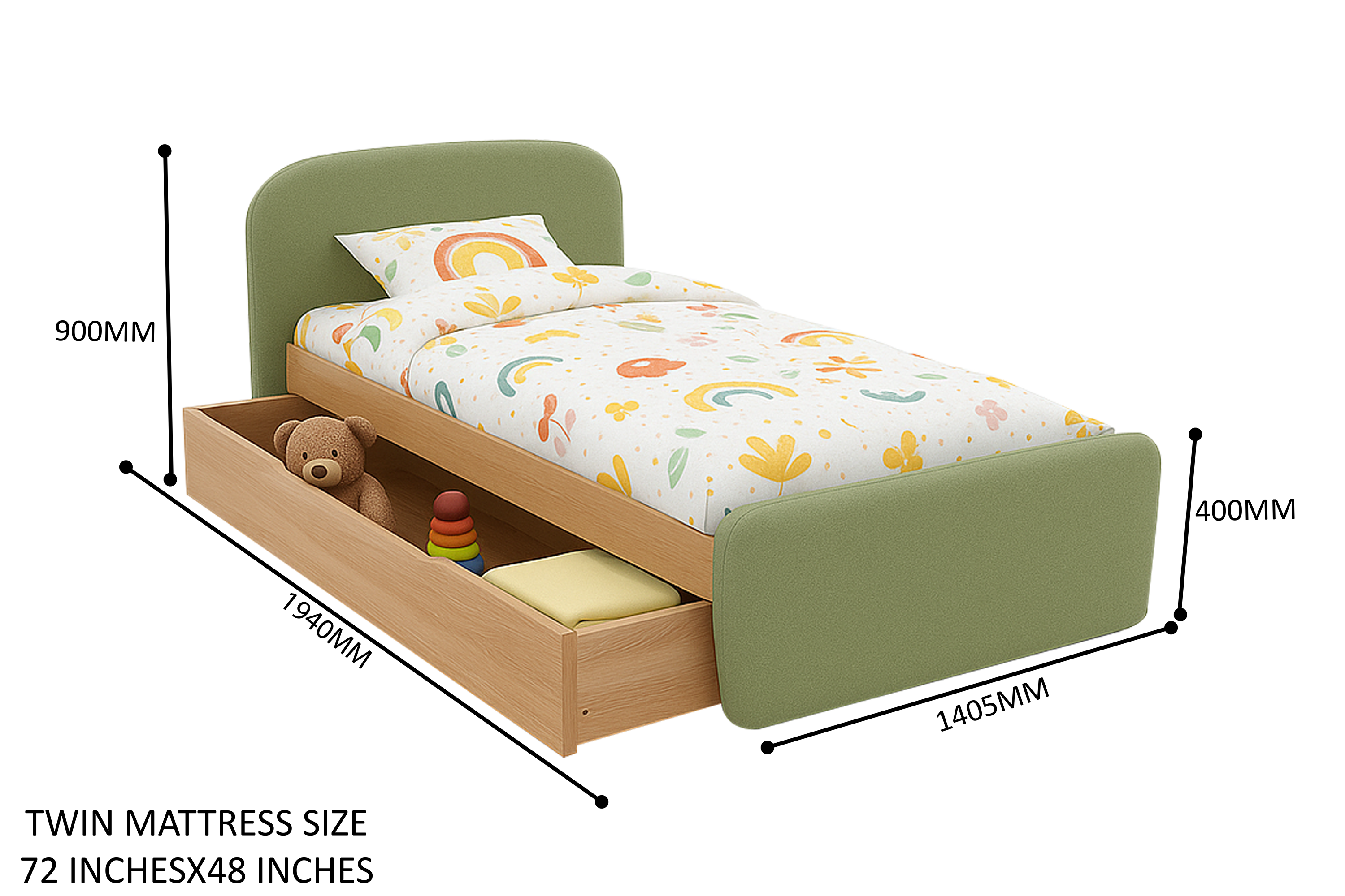 Pebble Storage Bed