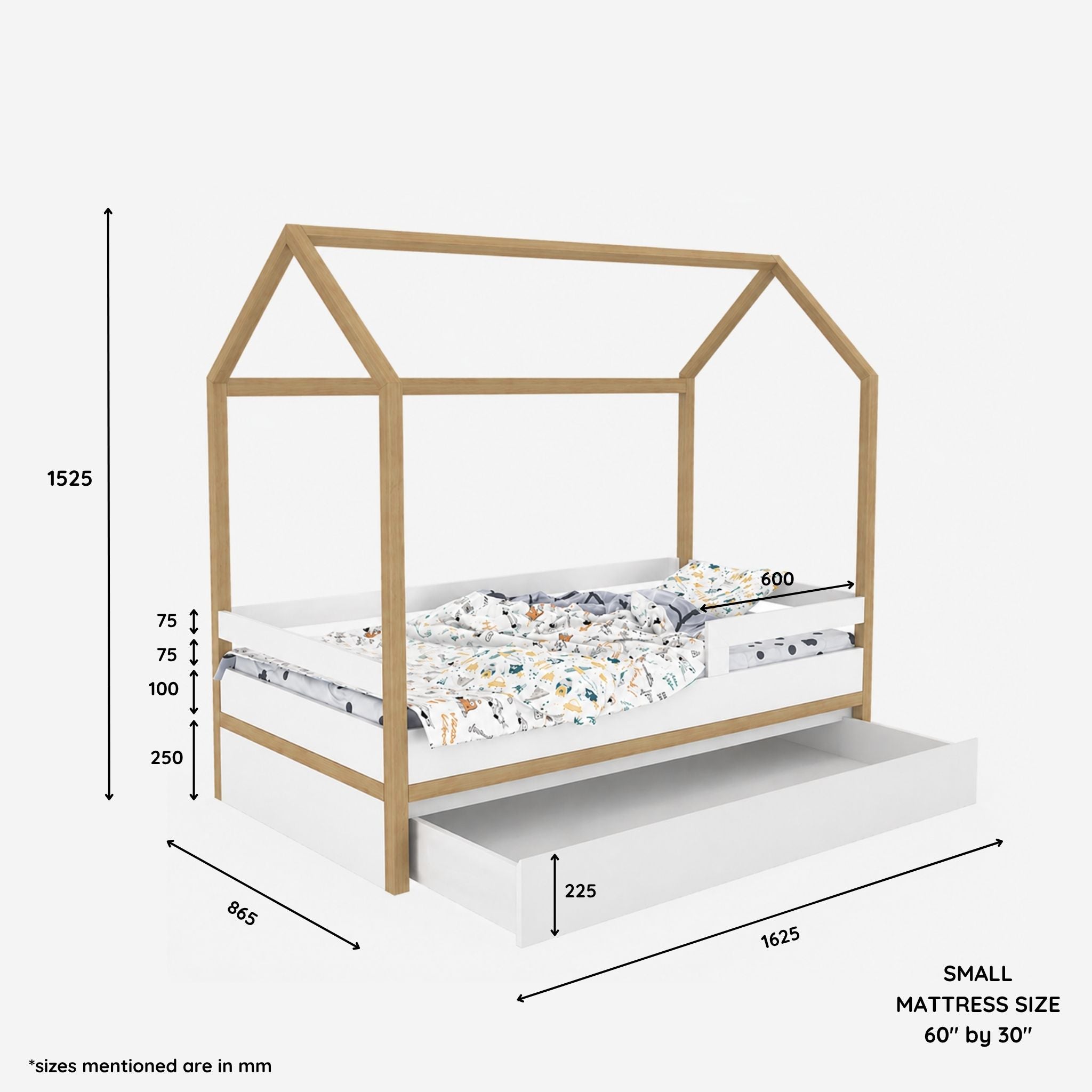 Hut Bed with Storage B3