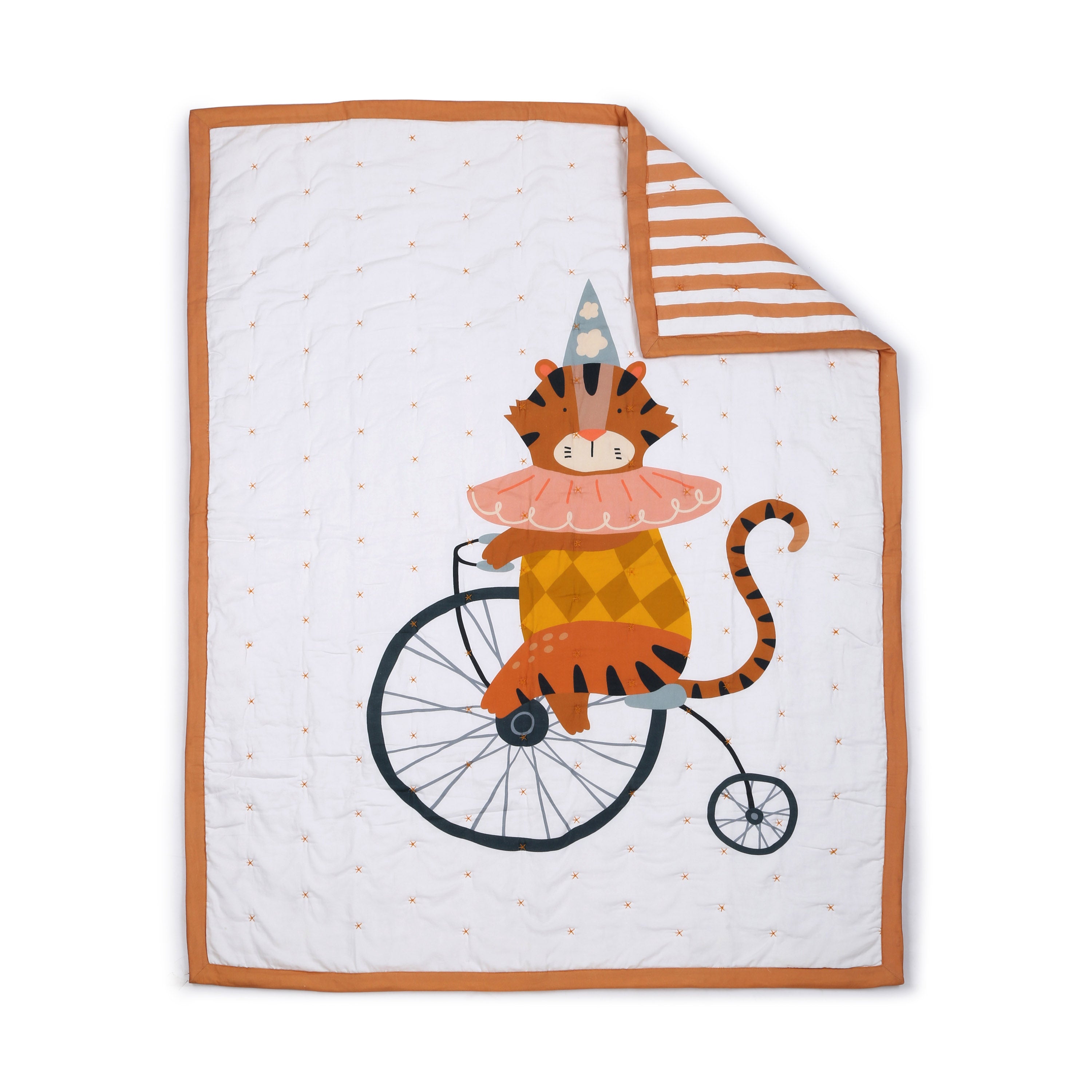 Tiger Cycle Life- Reversible All Weather Quilt in Organic Cotton