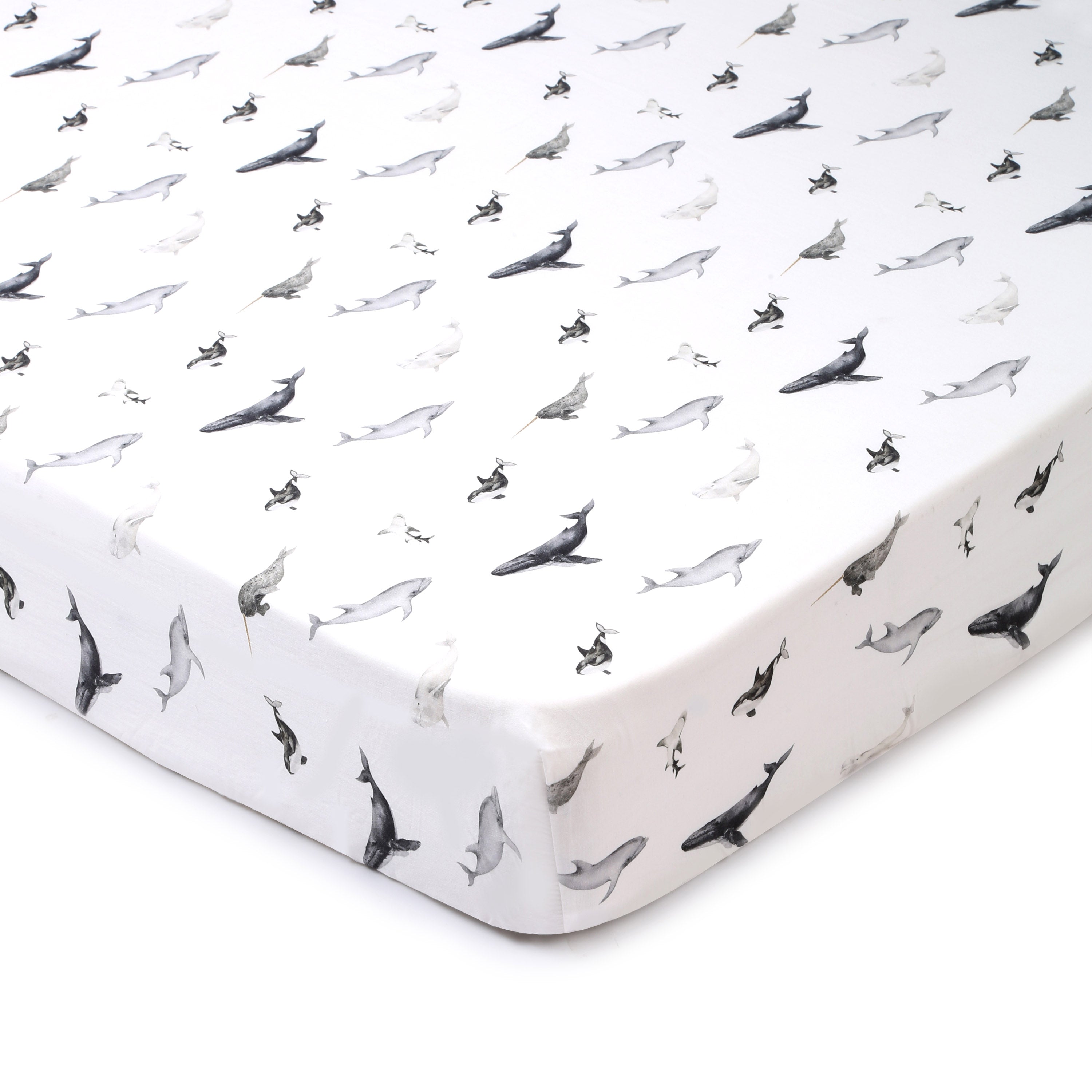 Sea Life- Fitted Cot Sheets in Organic Cotton