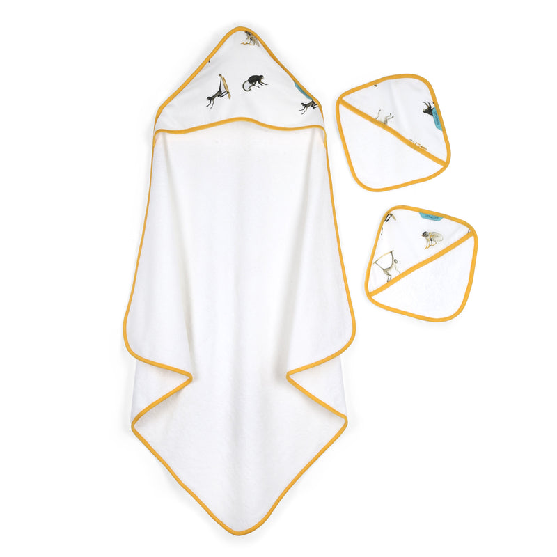 Monkey Play- Hoodel Bamboo Towel Set