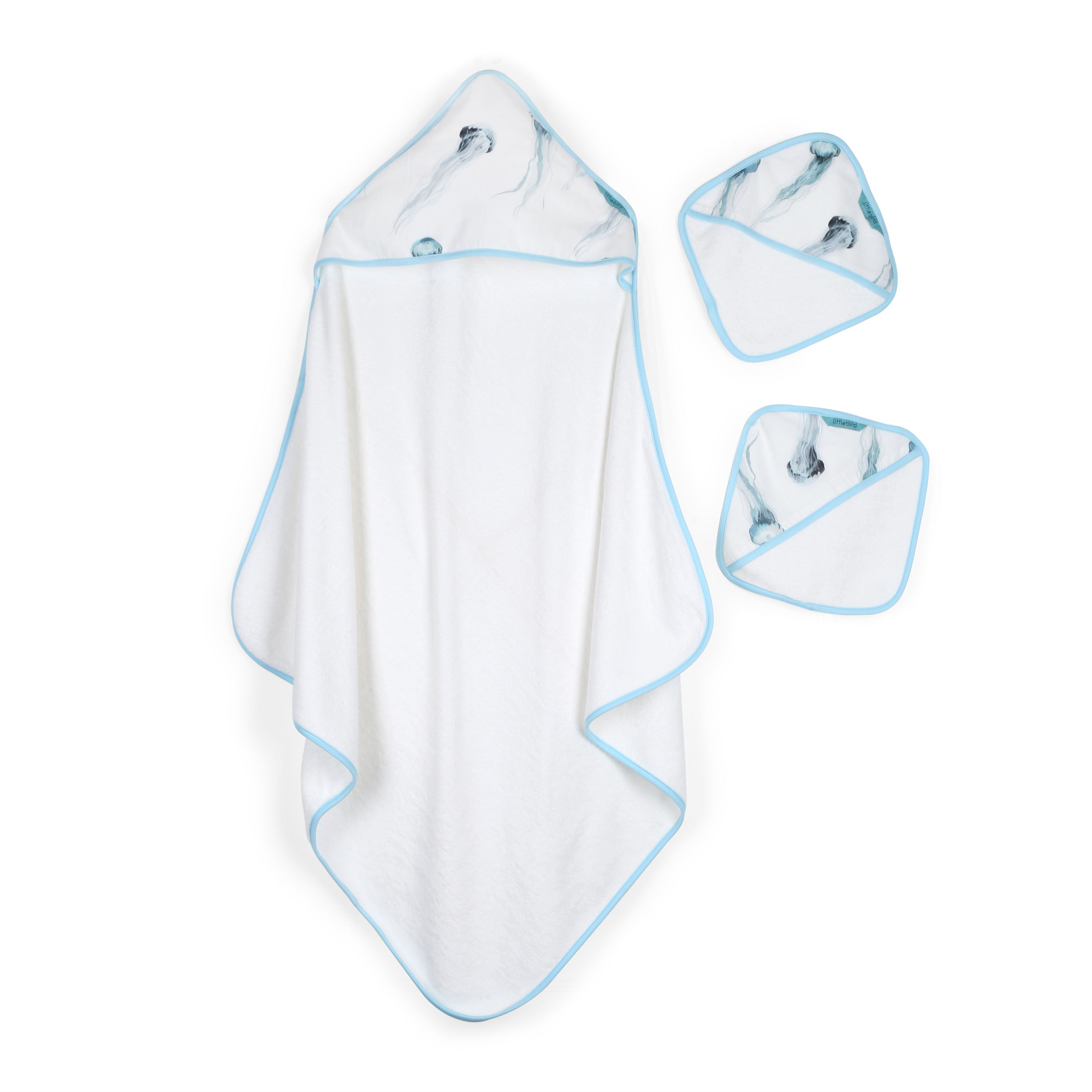 Jellyfish- Hooded Bamboo Towel Set