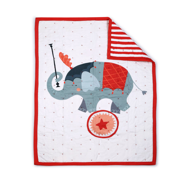 Elephant Life- Reversible All Weather Quilt in Organic Cotton