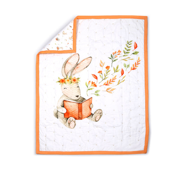 Bunny Life- Reversible All Weather Quilt in Organic Cotton