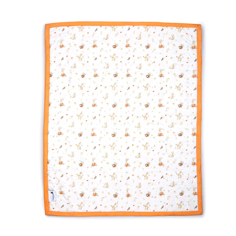 Bunny Life- Reversible All Weather Quilt in Organic Cotton