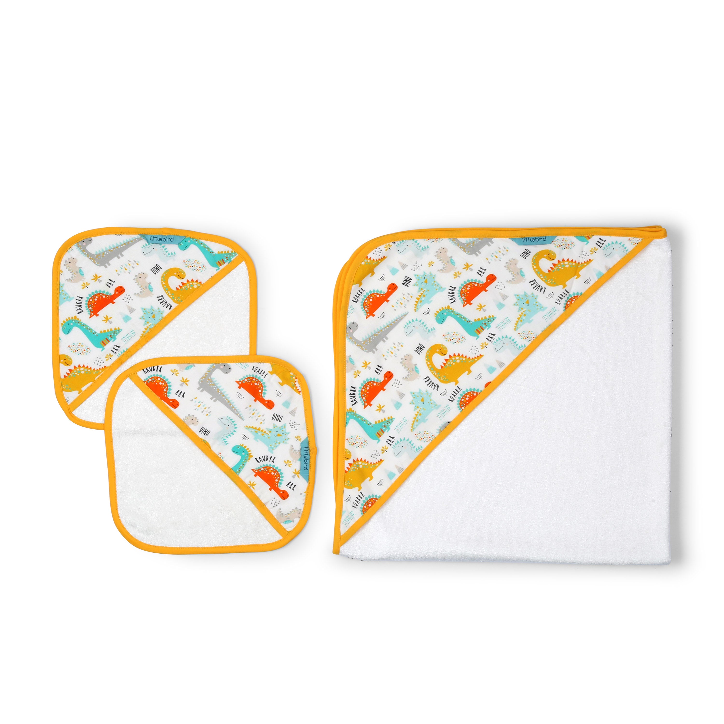 The Dino Life- Hooded Bamboo Towel Set