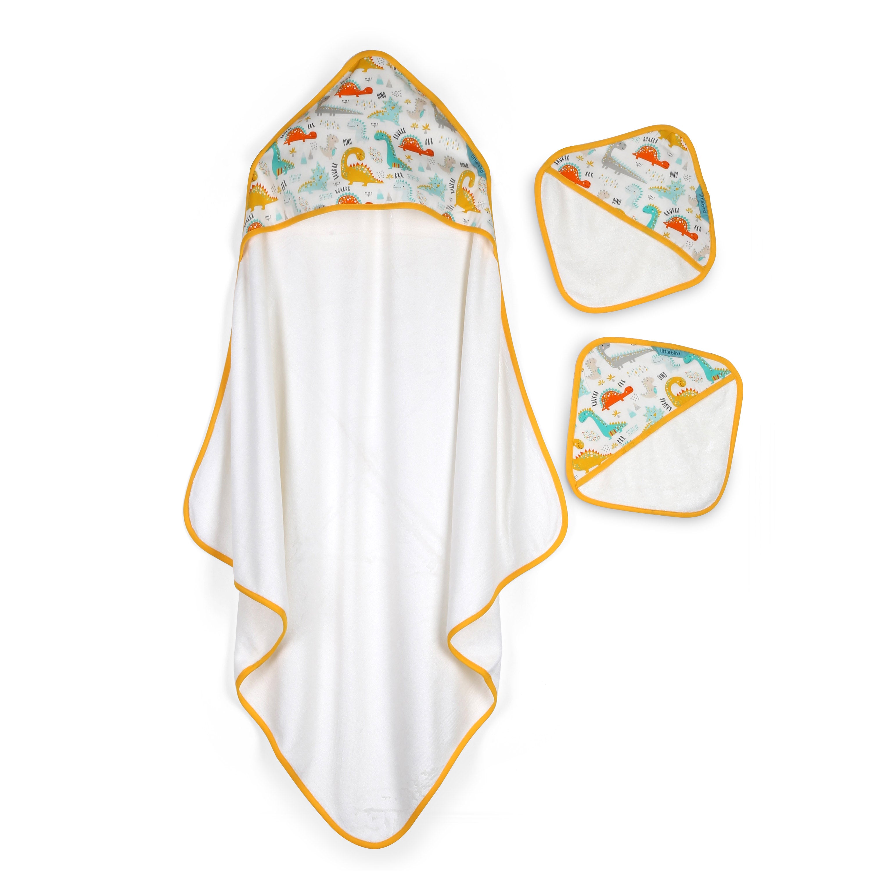The Dino Life- Hooded Bamboo Towel Set
