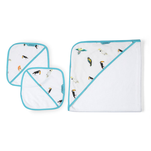 Birds of Paradise- Hooded Bamboo Towel Set