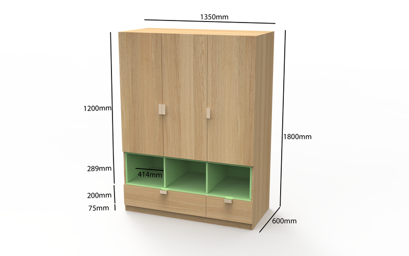 Oakmore 3 Door Wardrobes