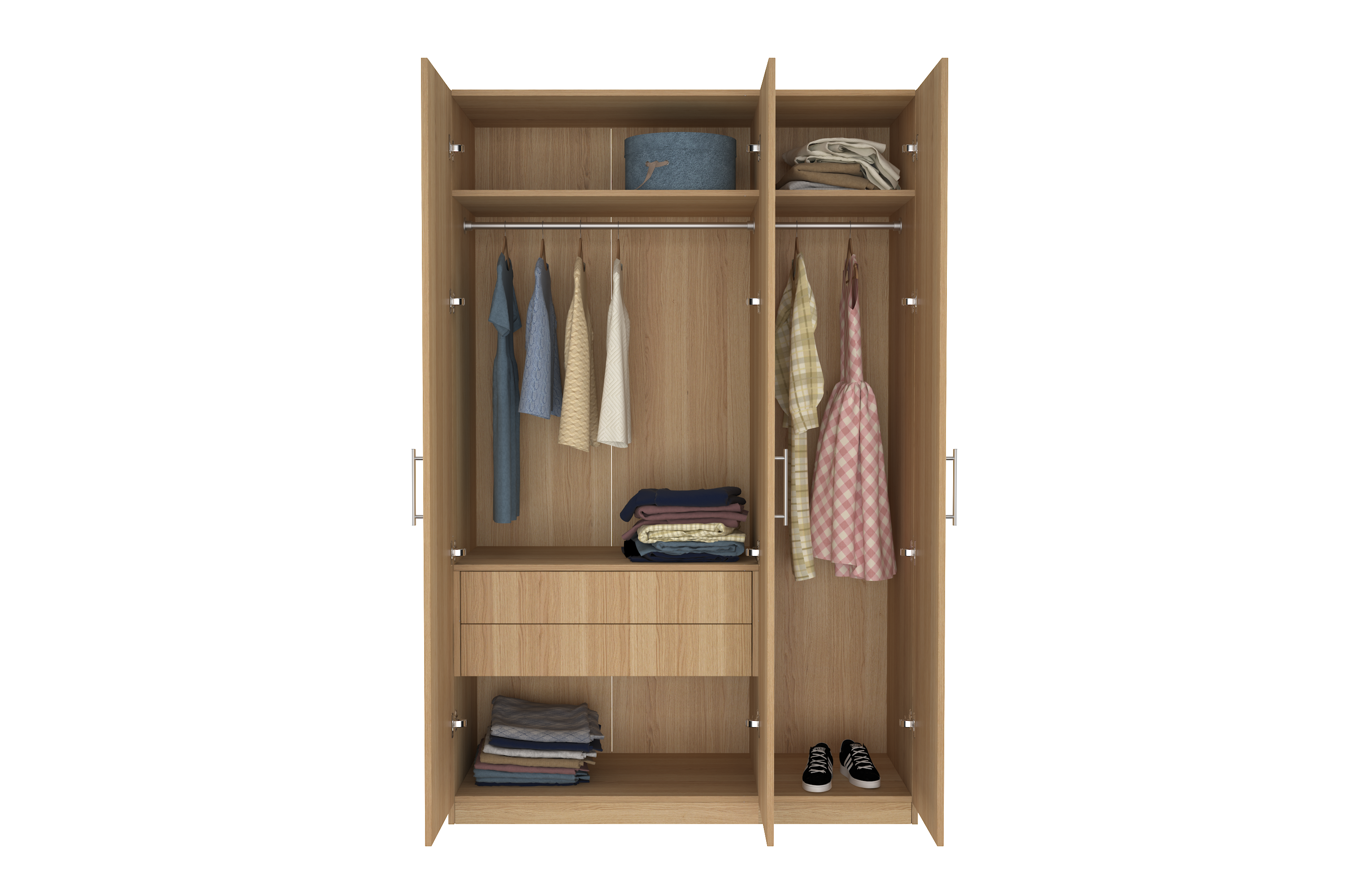 Elegant Three Door Wardrobe D4