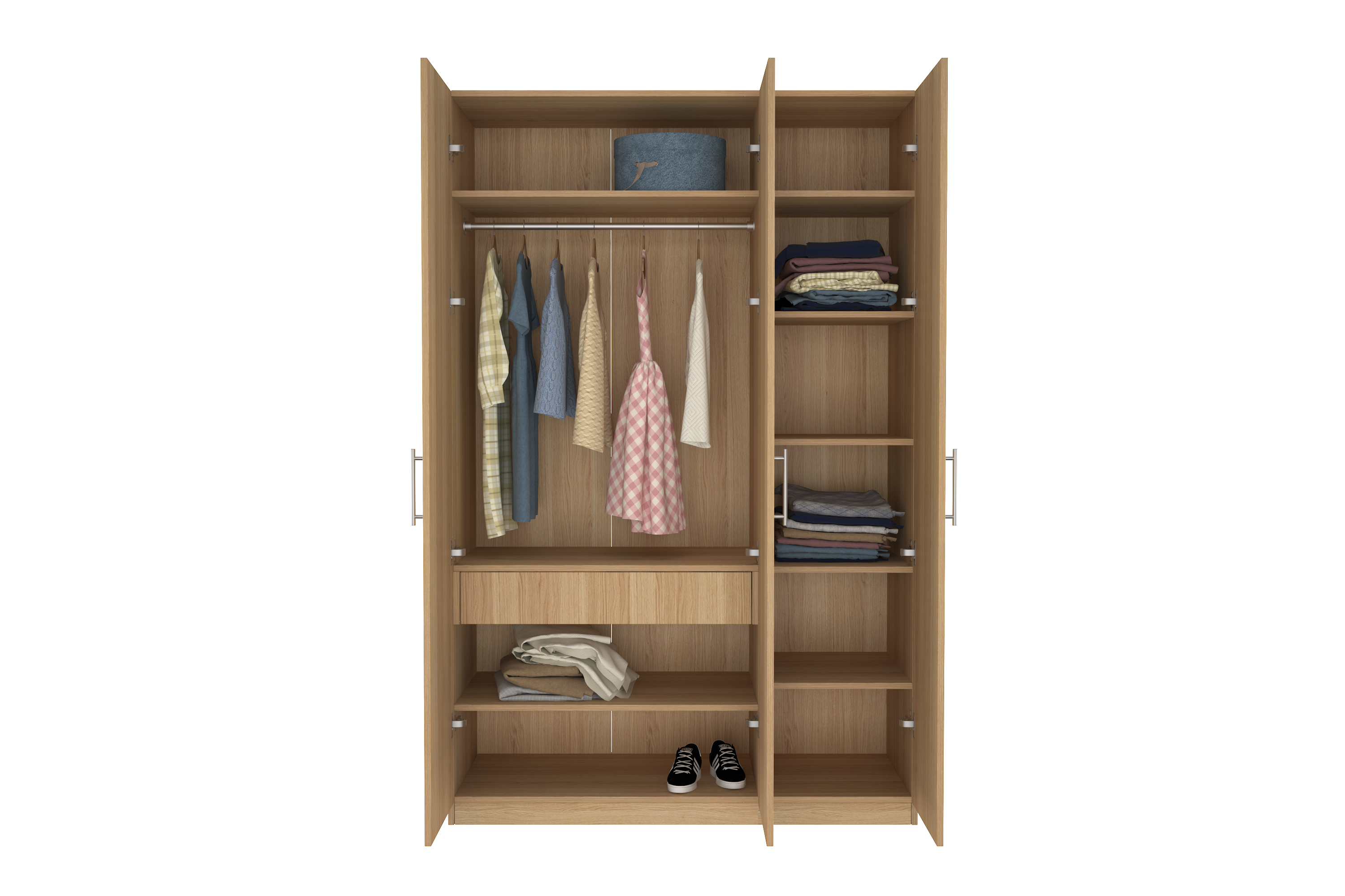 Elegant Three Door Wardrobe D1