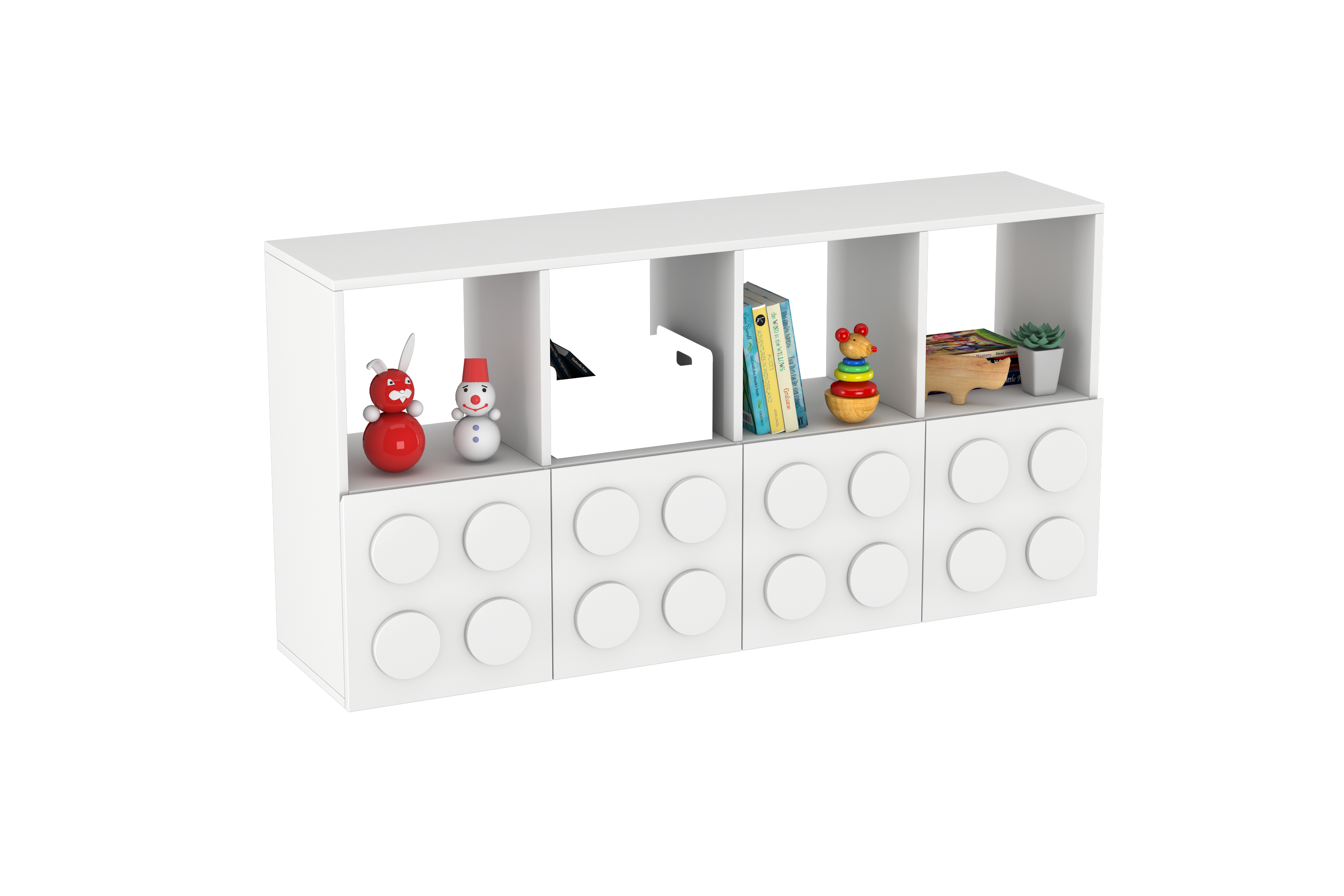 Lego Inspired Montessori Shelves 4x2