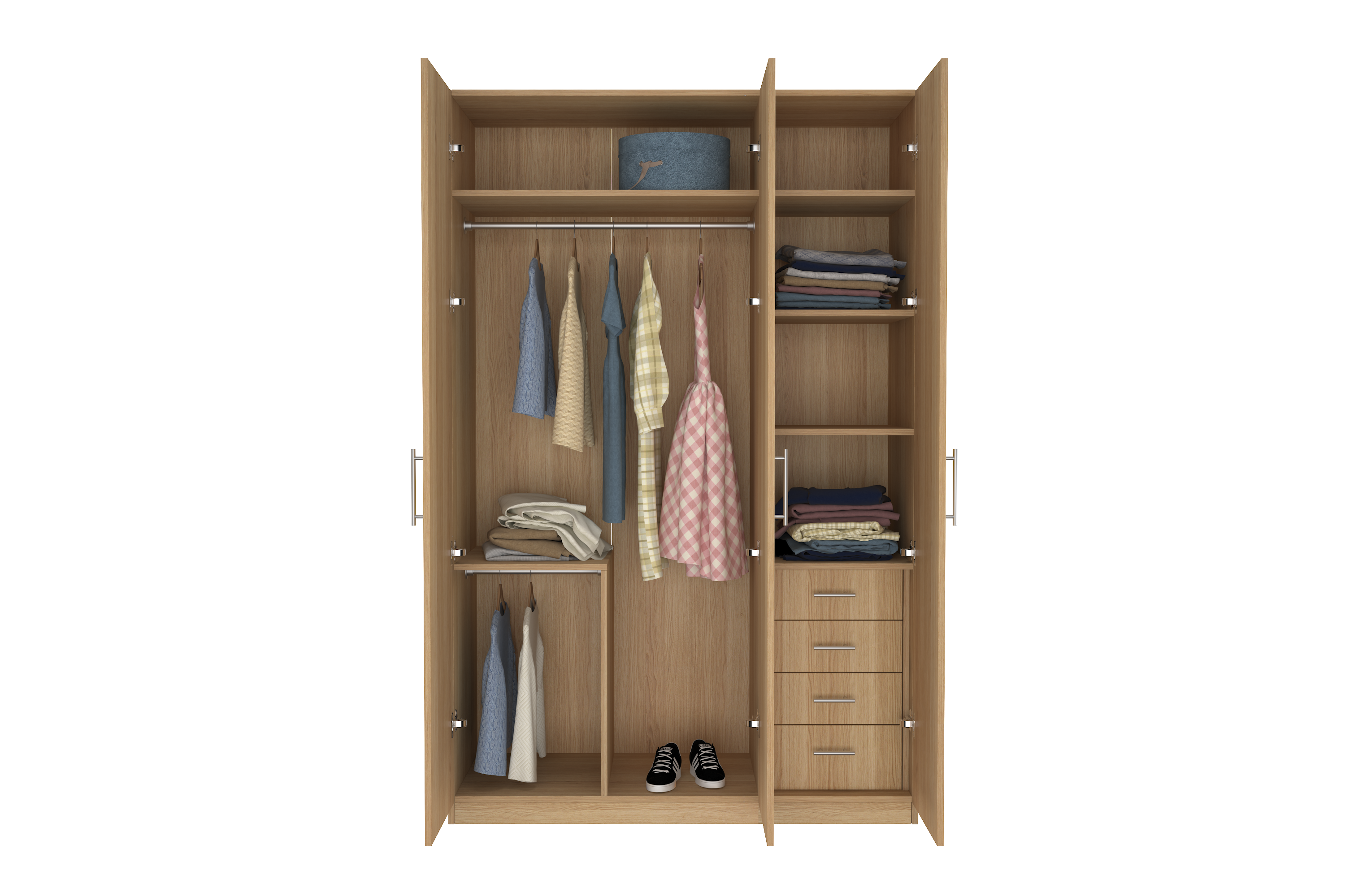 Elegant Three Door Wardrobe D5