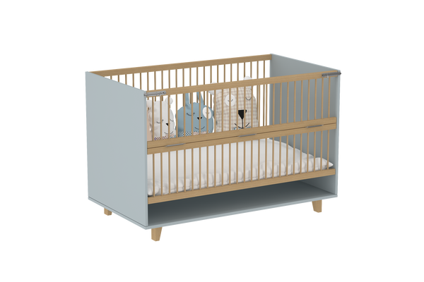 Elegant Light Crib with Folding Sides