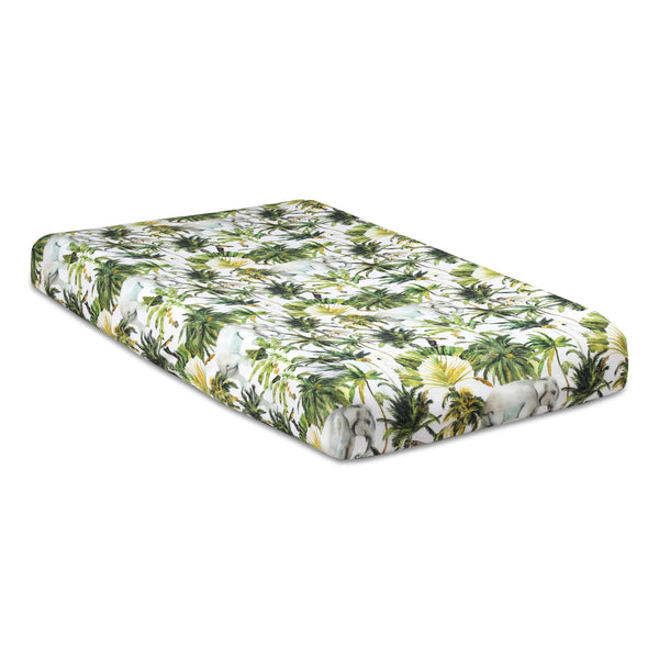 Jungle Life- Fitted Changing Pad Sheet in Organic Cotton