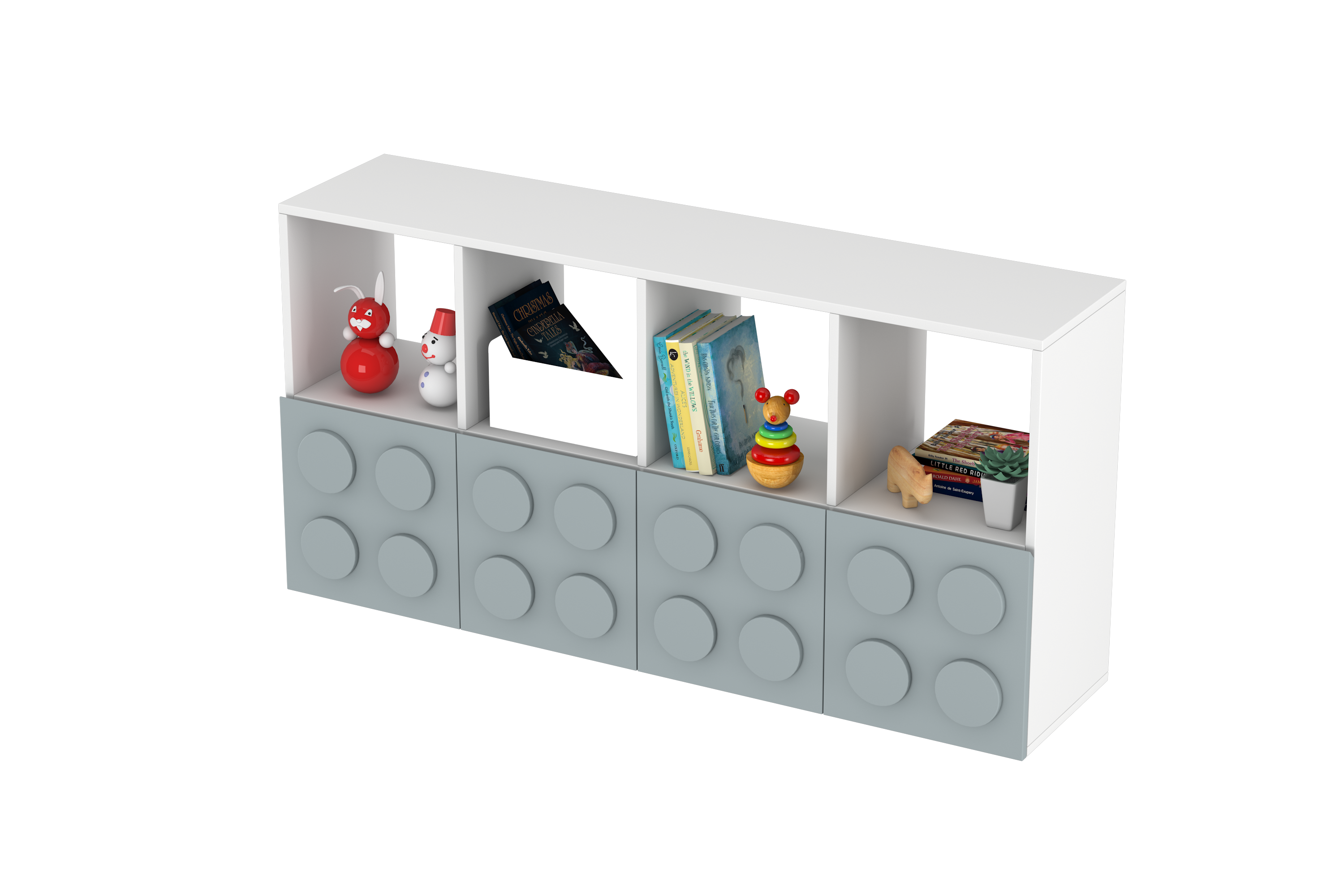 Lego Inspired Montessori Shelves 4x2