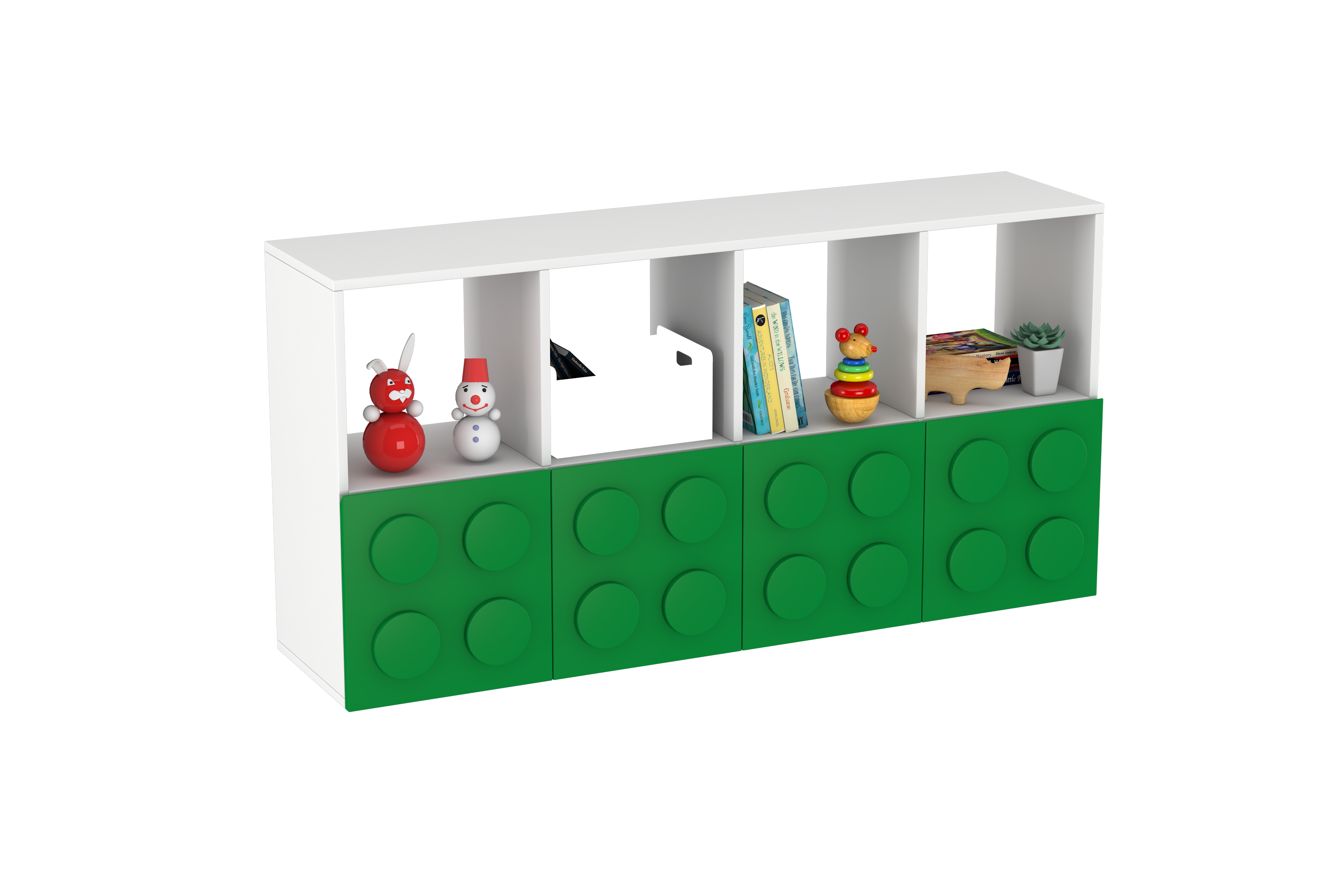 Lego Inspired Montessori Shelves 4x2