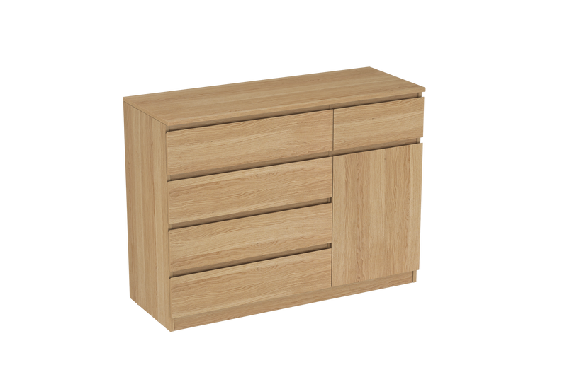 LittleBird Chest of Drawer S5 in Oak