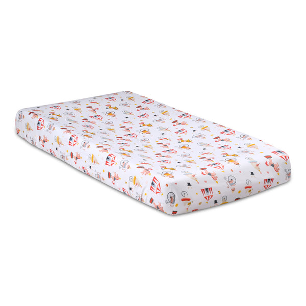 Circus Life- Fitted Changing Pad Sheet in Organic Cotton