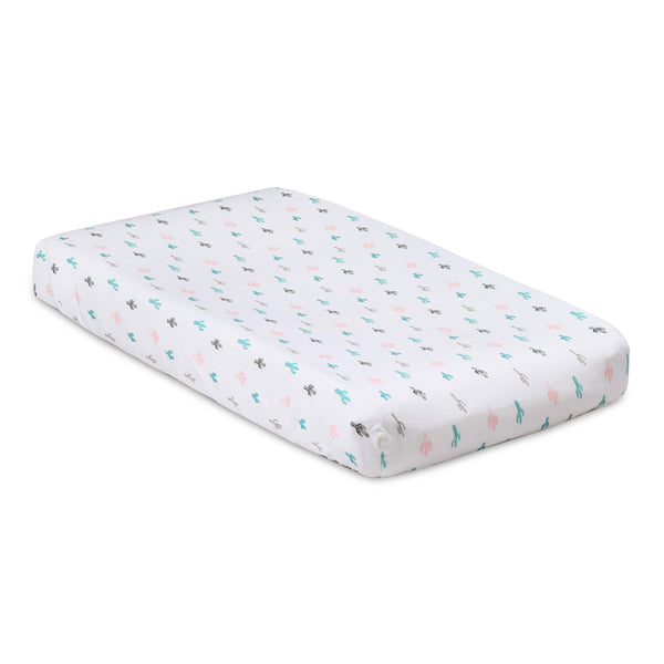 Cactus Life- Fitted Changing Pad Sheet in Organic Cotton