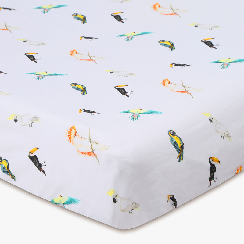 Bird Life- Fitted Changing Pad Sheets in Organic Cotton