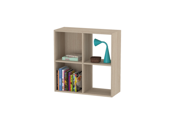 Montessori 2x2 Shelves In Oak & acacia laminate