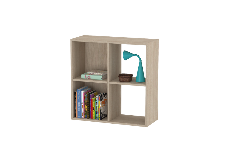 Montessori 2x2 Shelves In Oak & acacia laminate