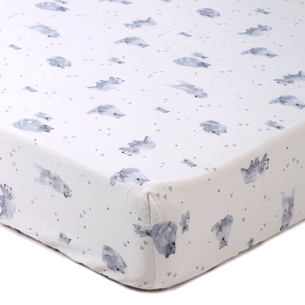 Bear Life- Fitted Cot Sheets in Organic Cotton