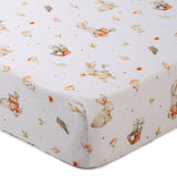 Bunny Life- Fitted Cot Sheets in Organic Cotton