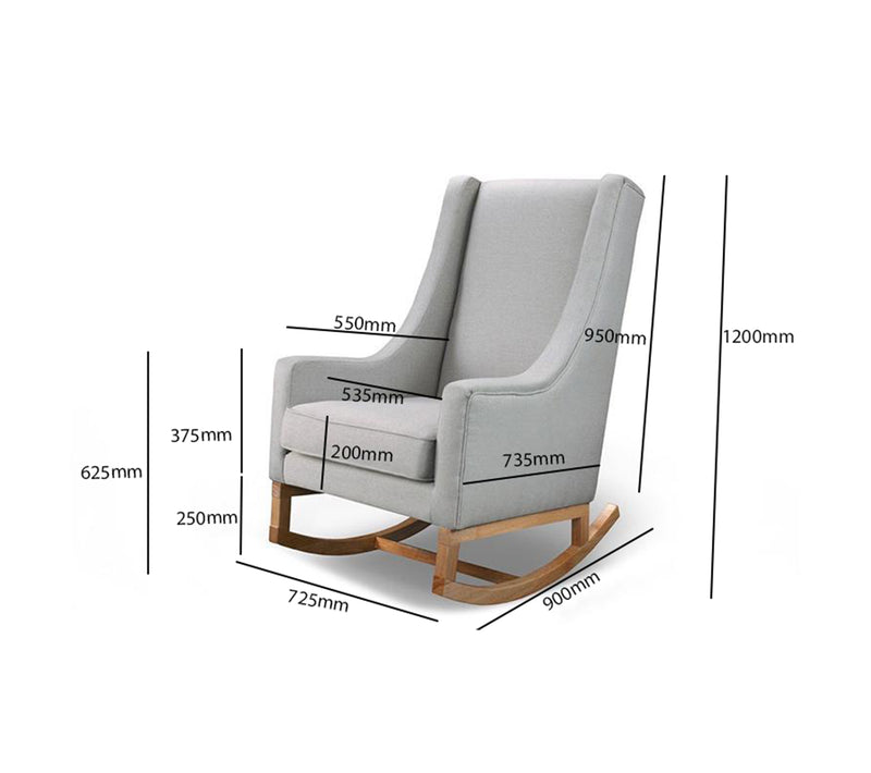 Sway Nursing Chair, Lumbar Cushion and Ottoman
