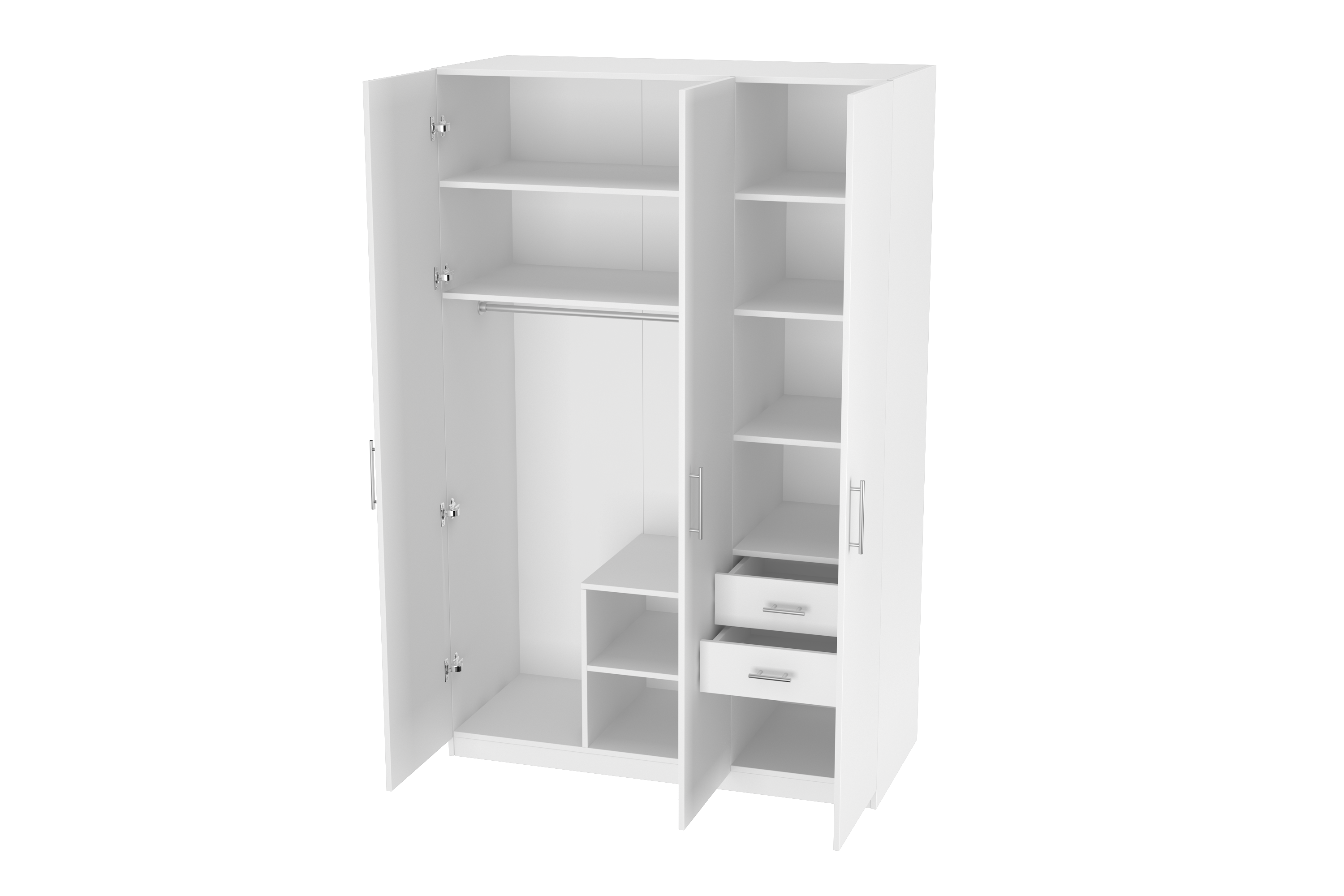 Elegant Three Door Wardrobe D6