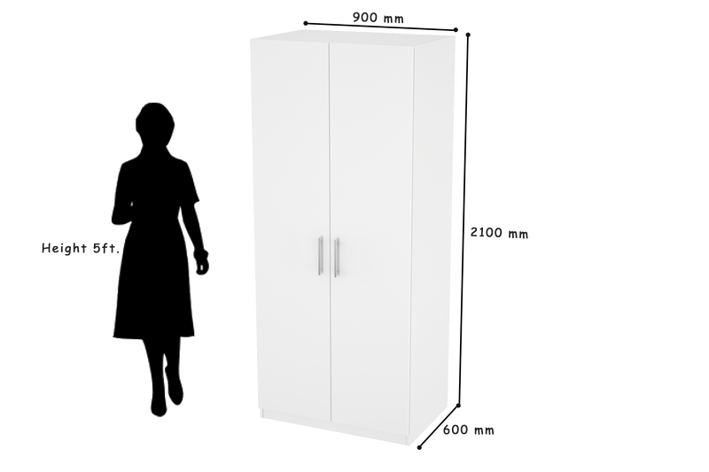 Elegant Two Door Wardrobe D4