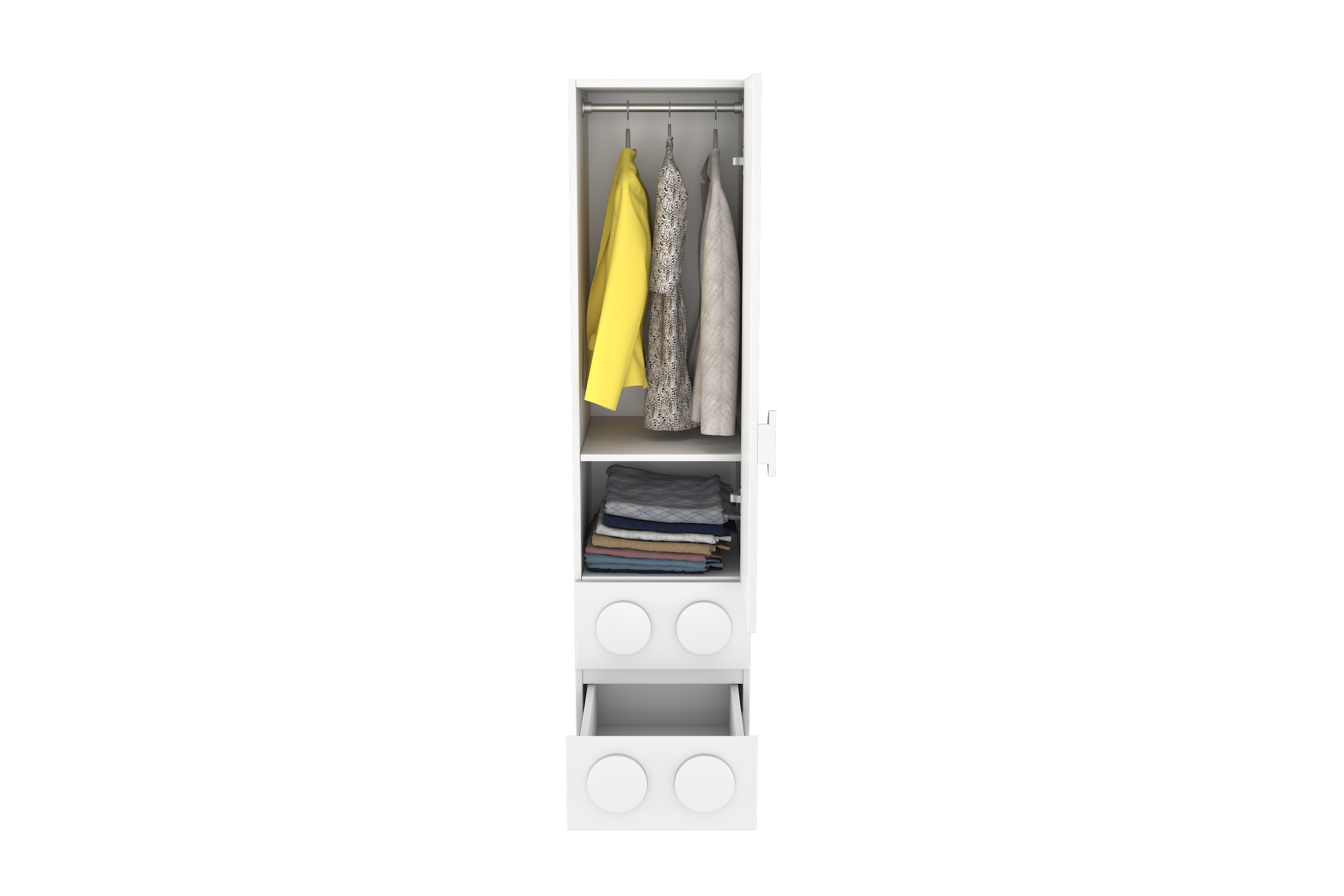 Lego Inspired Single Door Wardrobe