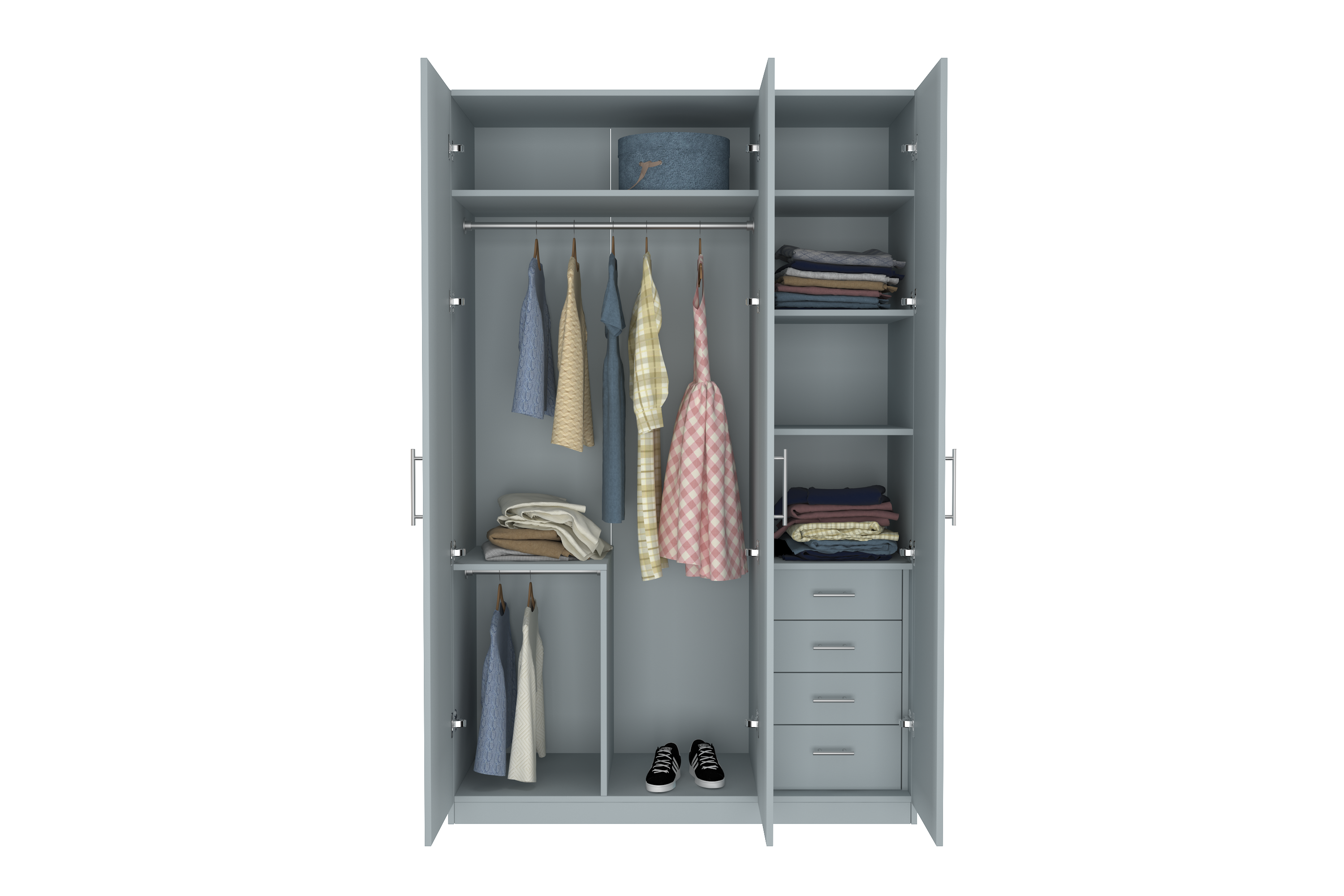 Elegant Three Door Wardrobe D5