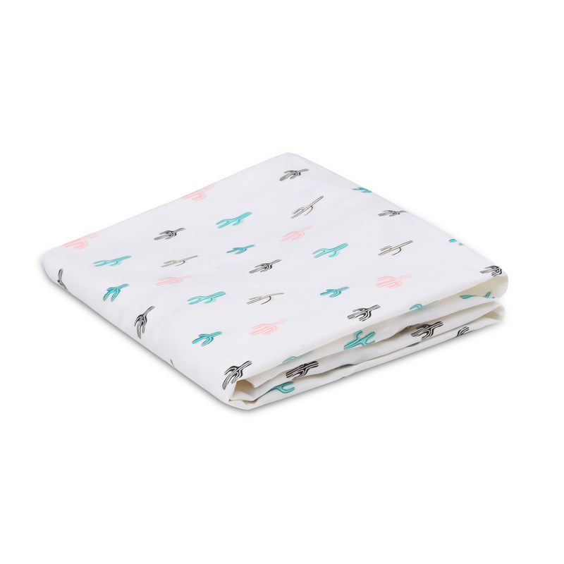 Cactus Life- Fitted Changing Pad Sheet in Organic Cotton
