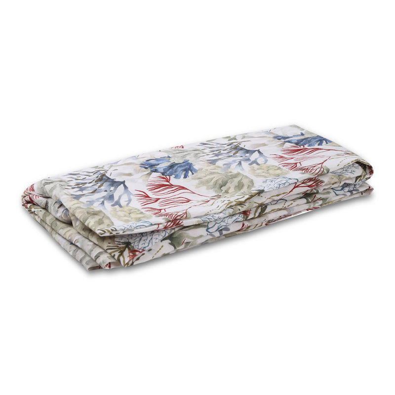 Coral Life- Fitted Cot Sheets in Organic Cotton