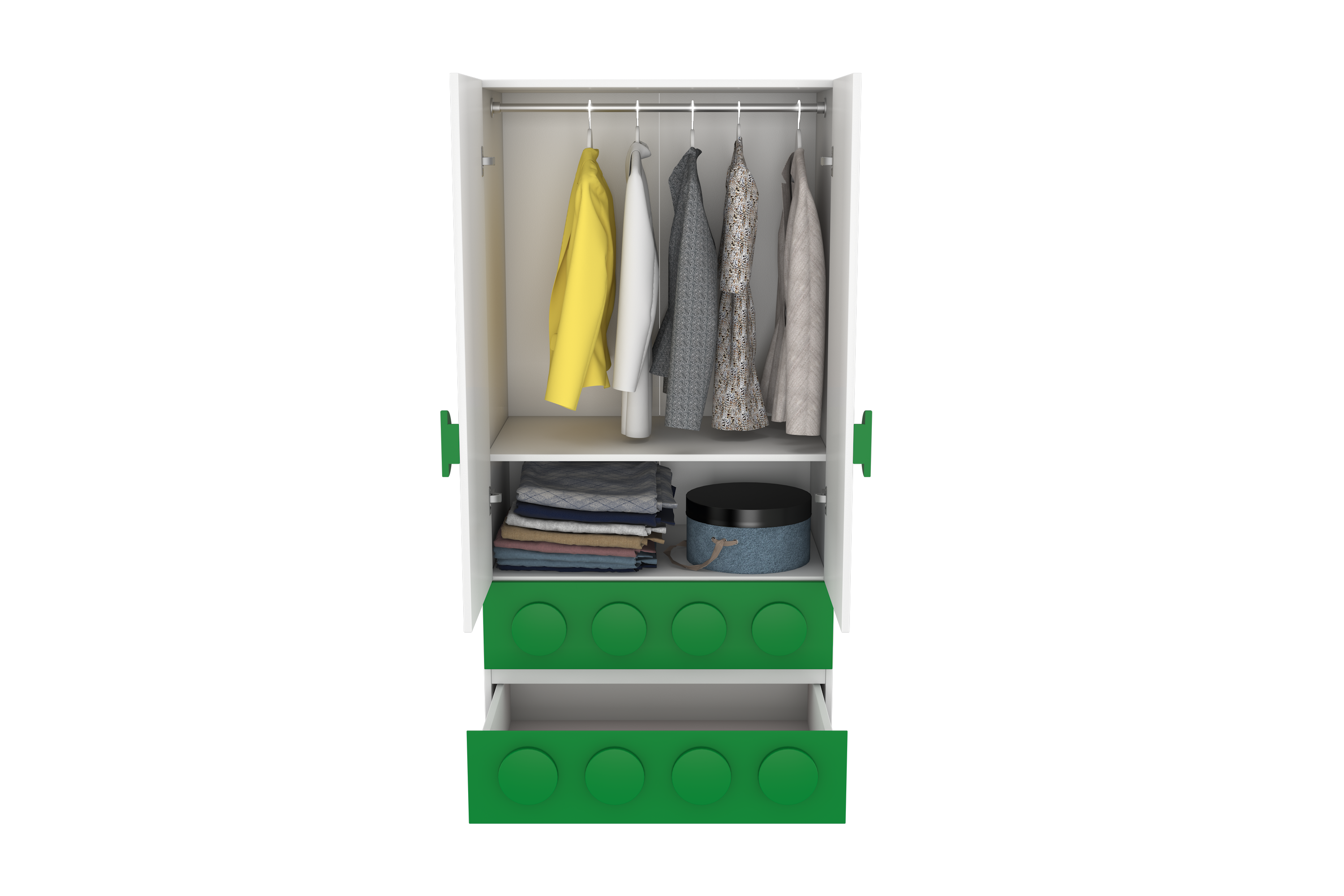 Lego Inspired Two Door Wardrobe