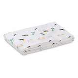 Bird Life- Fitted Cot Sheets in Organic Cotton