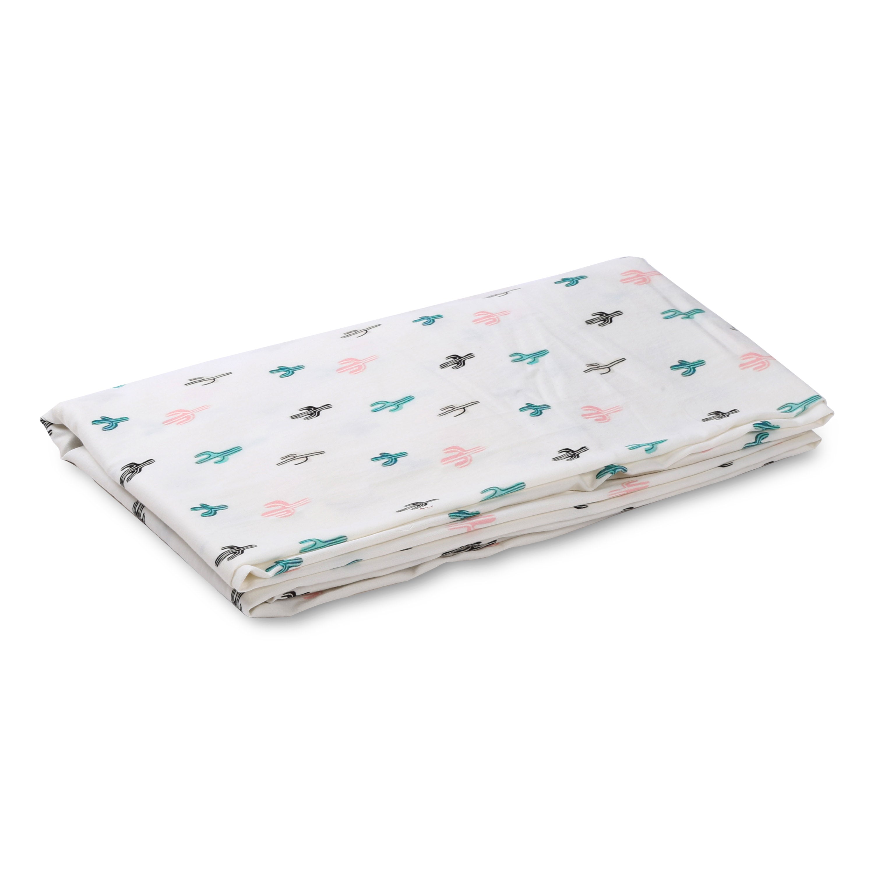 Cactus Life- Fitted Cot Sheets in Organic Cotton