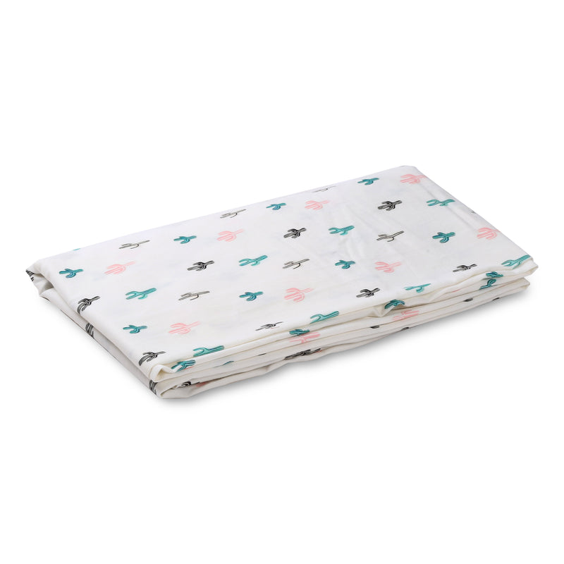 Cactus Life- Fitted Cot Sheets in Organic Cotton