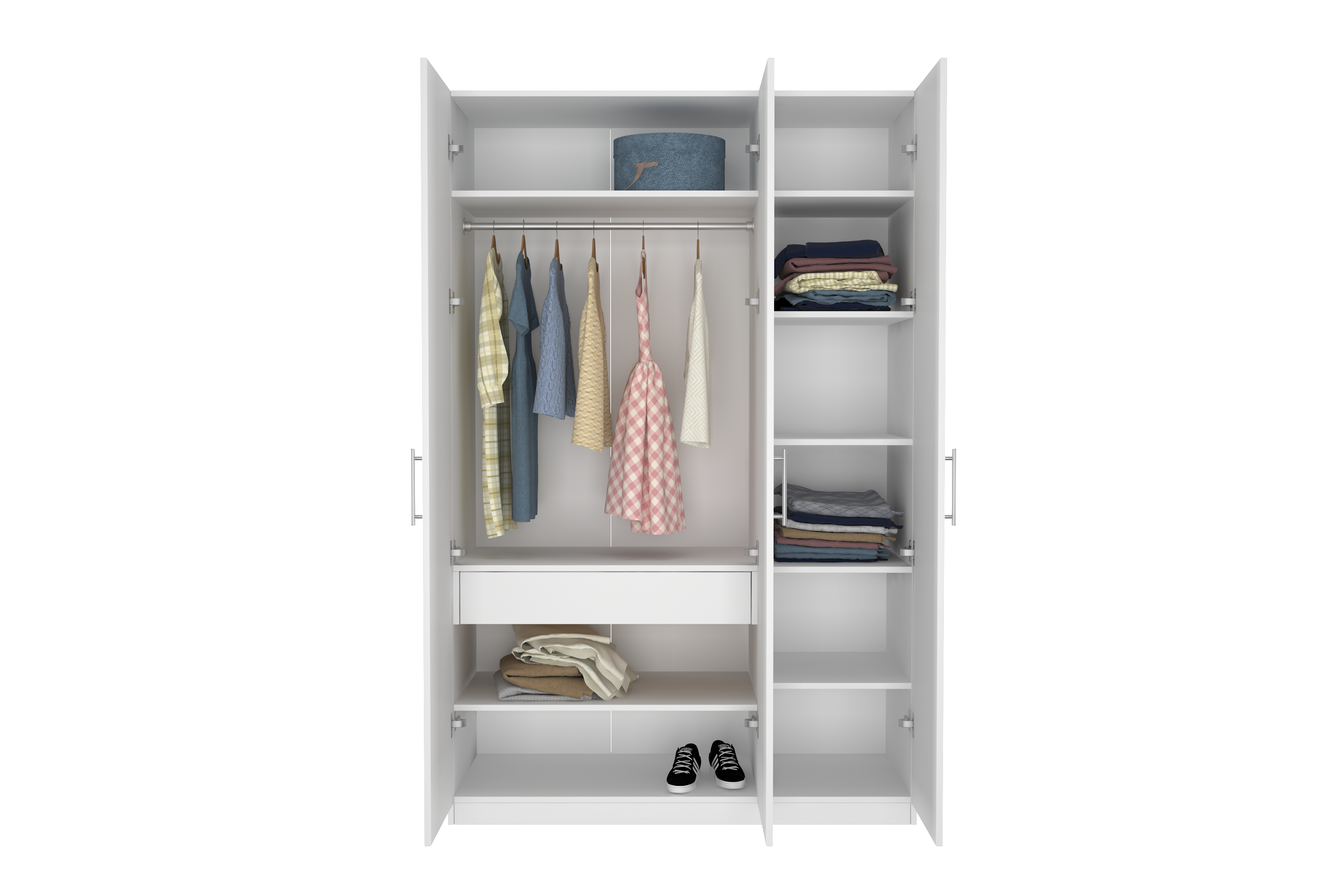 Elegant Three Door Wardrobe D1