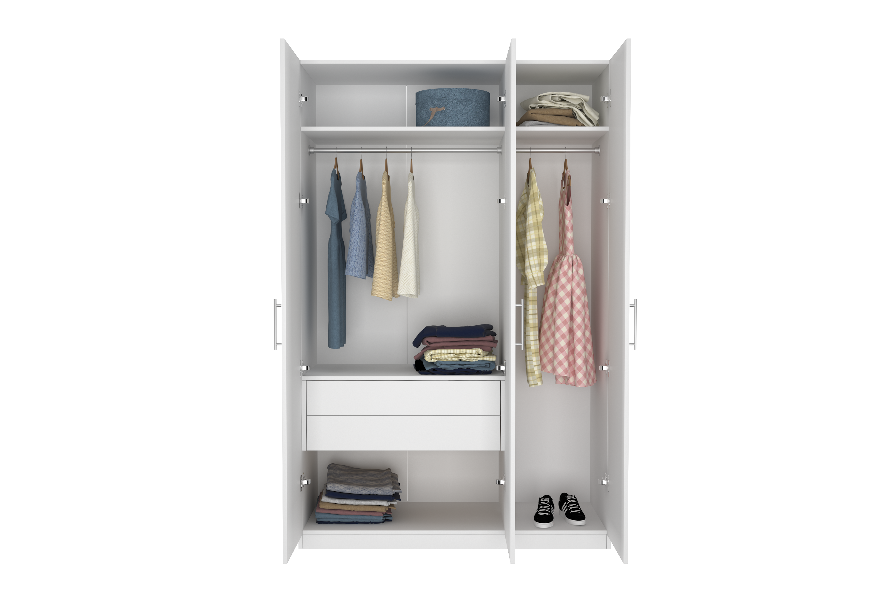 Elegant Three Door Wardrobe D4