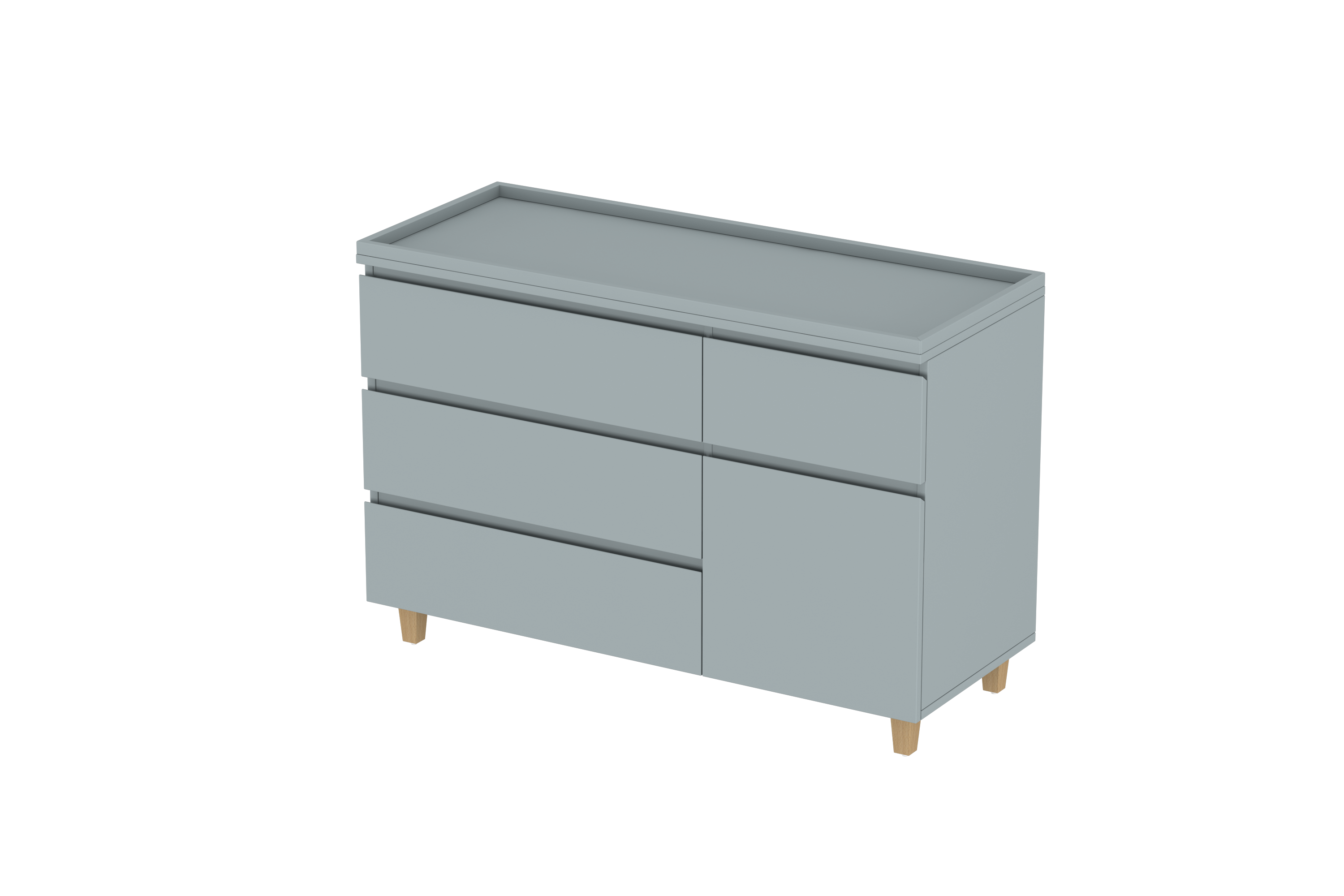 LittleBird Changing Station X4 in Grey with Groove Handle